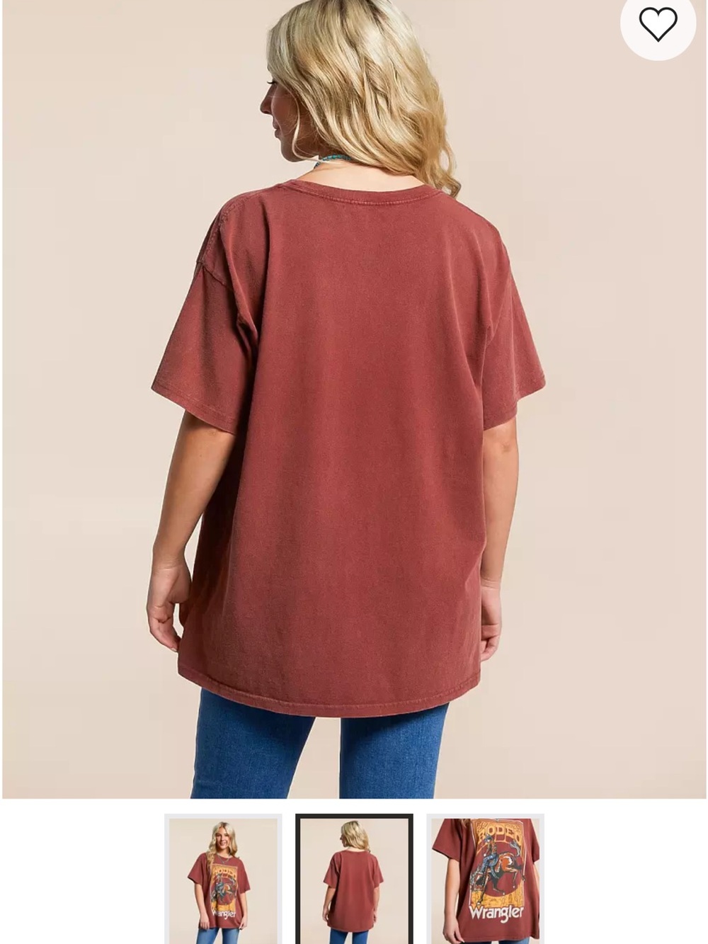 Wrangler Rust Rodeo Graphic Oversized Tee - Picture 3 of 11